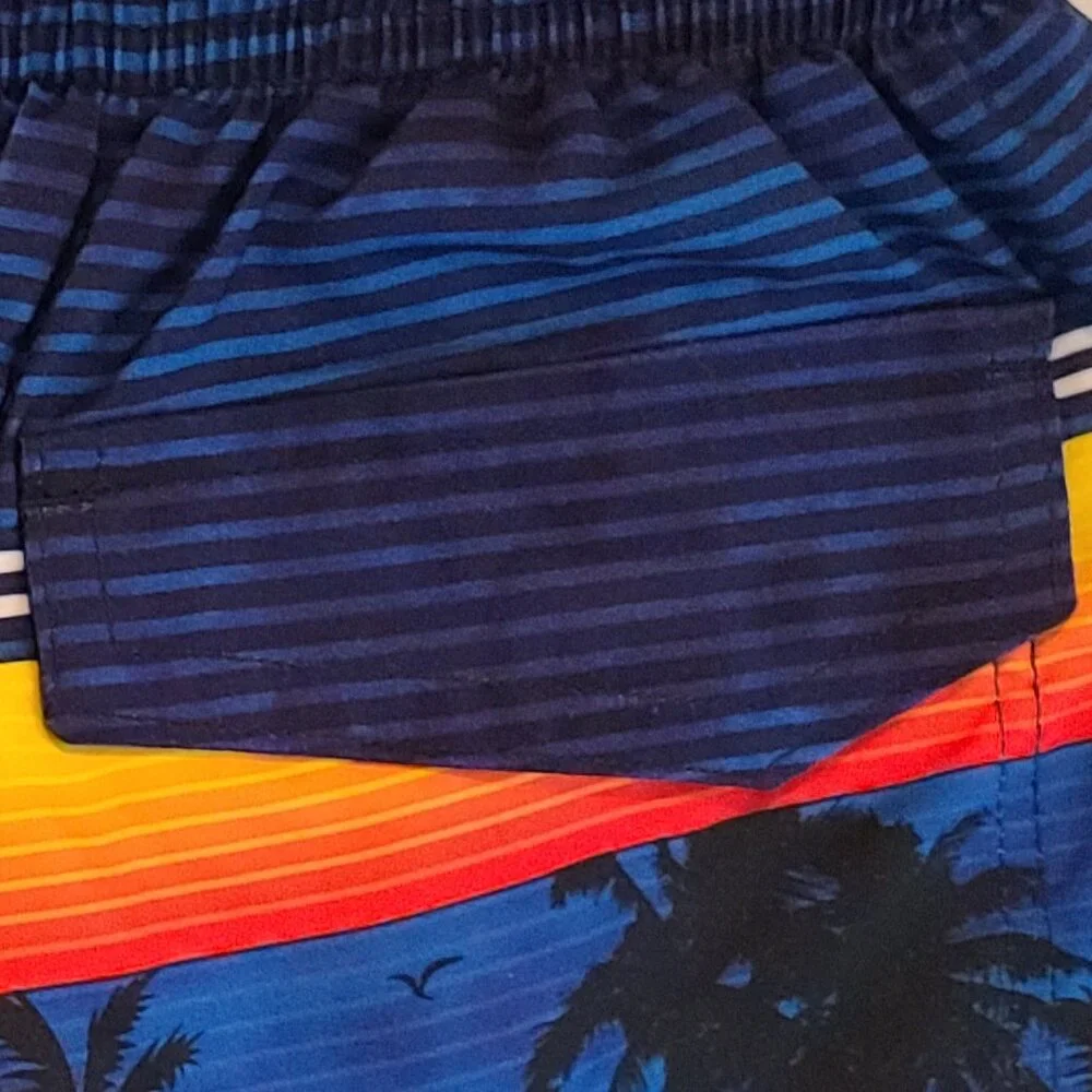 XEROXPOSUR SWIM SHORTS & GOGLES UPF 50 + OCEAN SHARK MOTIF SZ6/7